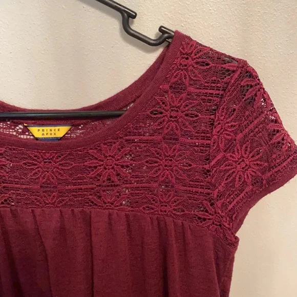 Prince and Fox Burgundy Blouse - Picture 2 of 3